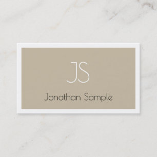 Elegant Monogram Elite Design Sleek Plain Luxury Business Card