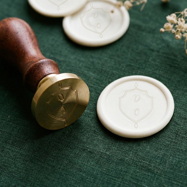 Elegant Monogram Emblem Script Calligraphy Crest Wax Seal Stamp (Elegant Monogram Emblem Script Calligraphy Crest Wax Seal Stamp)