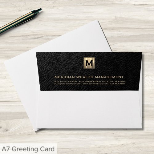 Elegant Monogram Envelope for Financial Planners
