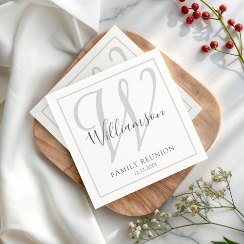 Elegant Monogram Family Reunion Party  