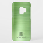 Elegant Monogram Faux Green Metallic  Case-Mate Samsung Galaxy S9 Case<br><div class="desc">Elegant Monogram Faux Green Metallic Case-Mate Samsung Galaxy S9 Case</div>