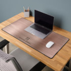 Elegant Monogram Faux Rose Gold Brushed Metallic
