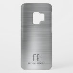 Elegant Monogram Faux Silver Gray Metallic  Case-Mate Samsung Galaxy S9 Case<br><div class="desc">Elegant Monogram Faux Silver Gray Metallic Case-Mate Samsung Galaxy S9 Case</div>