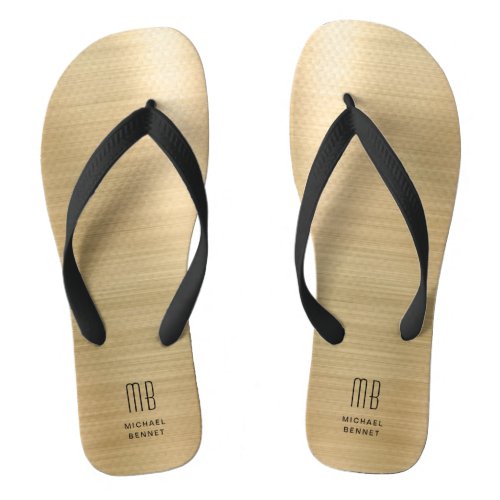 Elegant Monogram Flip Flops