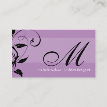 Elegant; Monogram Flourish Business Card by DreamLiveLoveLaugh at Zazzle