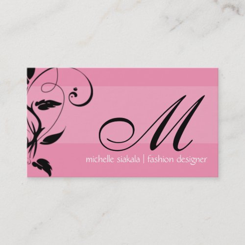 elegant; monogram flourish business cards