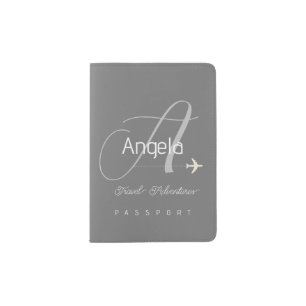 Elegant Monogram for the Traveler Passport Holder