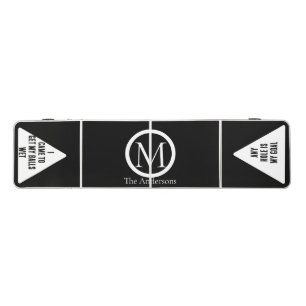 Elegant Monogram Fun Quotes Beer Pong Table