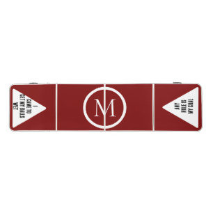 Elegant Monogram Fun Quotes Beer Pong Table