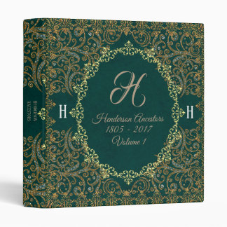 Elegant Monogram Genealogy Binder
