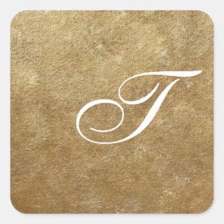 Elegant Monogram Gold Blend Stickers