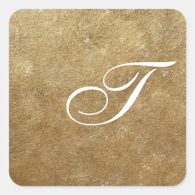 Elegant Monogram Gold Blend Stickers (Front)