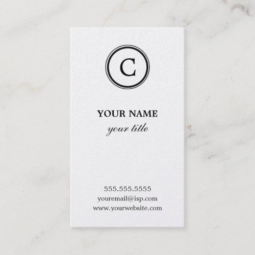 Elegant Monogram Gold Business Cards