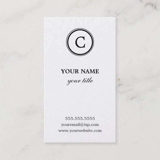 Customizable Elegant Monogram Gold Business Cards
