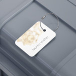 Elegant Monogram Gold Coastal Seashell Luggage Tag<br><div class="desc">Luggage tag featuring a personalized monogram in an elegant font paired with a gold seashell illustration.</div>