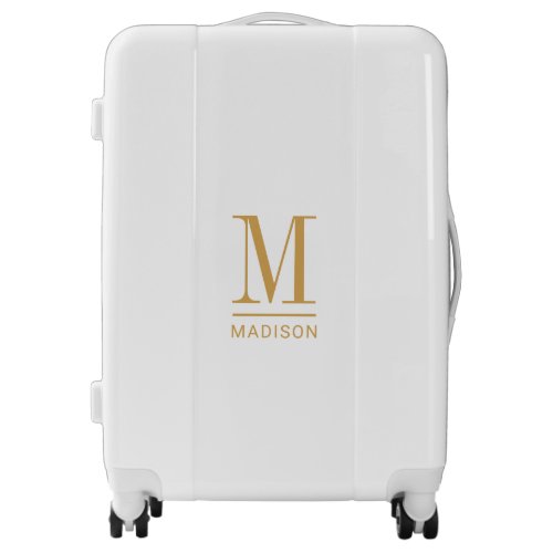 Elegant Monogram Gold Name Luggage