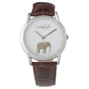 Elegant Monogram Gold Watch