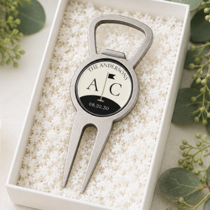Elegant Monogram Golf Divot Tool Wedding Favors