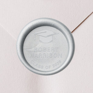 Elegant Monogram Graduation Wax Seal Stamp
