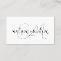 Script Lettermark Monogram Business Card