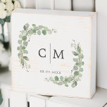 Elegant Monogram Greenery Wedding Box at Zazzle