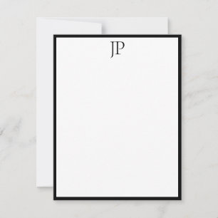 Elegant Monogram Handwritten Script Text Classic Note Card