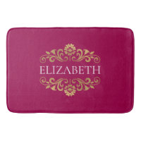 Elegant Monogram Hot Pink Gold