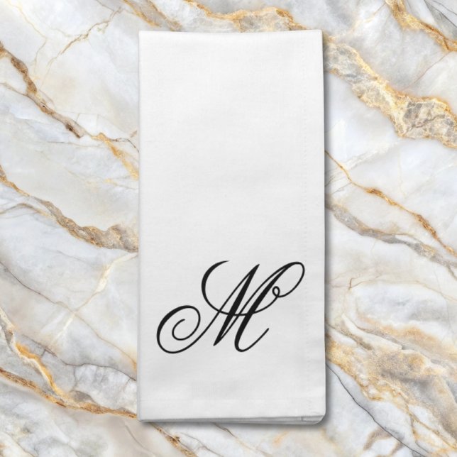 Elegant Monogram Initial  Cloth Napkin (Creator Uploaded)