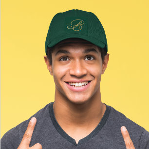 Elegant Monogram Initial Logo Employee Uniform Hat