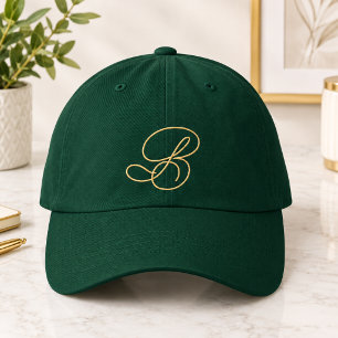 Elegant Monogram Initial Logo Employee Uniform  Hat