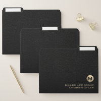 Elegant Monogram Initial Logo File Folder Set