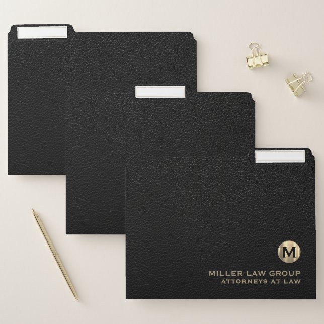 Elegant Monogram Initial Logo File Folder Set (Set)