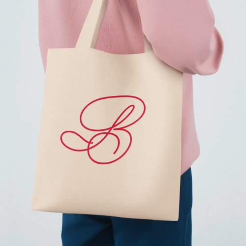 Elegant Monogram Initial Logo  Tote Bag