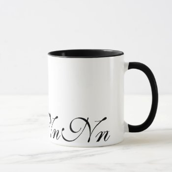 Elegant Monogram Initial N Coffee Mug by MonogramGalleryGifts at Zazzle