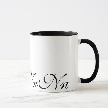 Elegant Monogram Initial N Coffee Mug