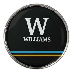 Elegant monogram initial name personalized  golf ball marker