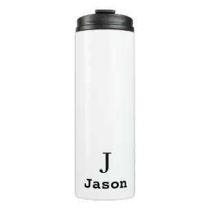 Elegant Monogram Initial Name Personalized Thermal Tumbler