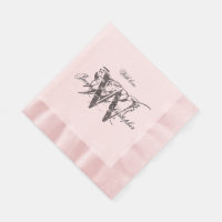 Elegant Dual Letter Initial Personalized Napkins