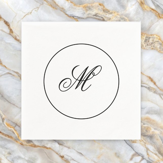 Elegant Monogram Initial  Napkins (Creator Uploaded)