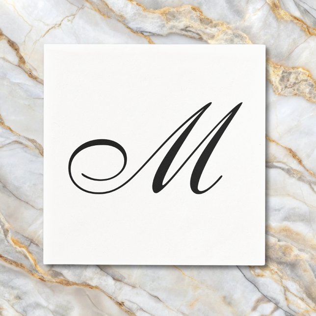 Elegant Monogram Initial  Napkins (Creator Uploaded)