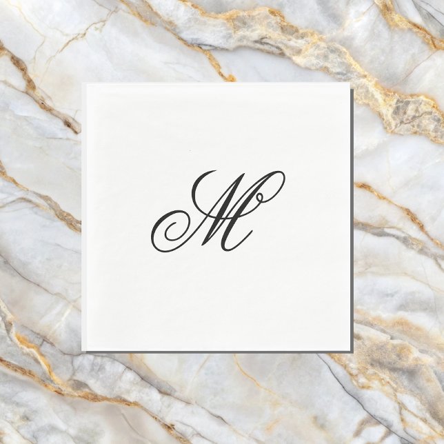 Elegant Monogram Initial  Napkins (Creator Uploaded)