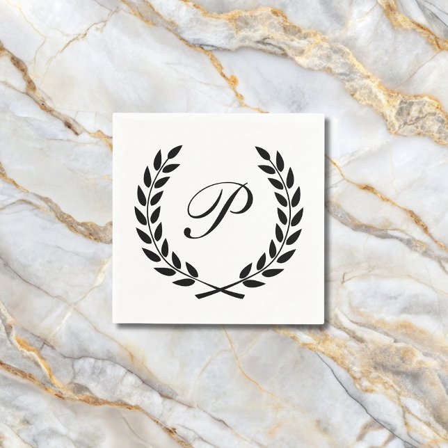 Elegant Monogram Initial  Napkins (Creator Uploaded)