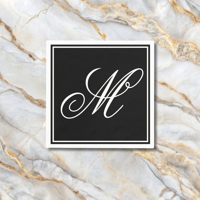 Elegant Monogram Initial  Napkins (Creator Uploaded)