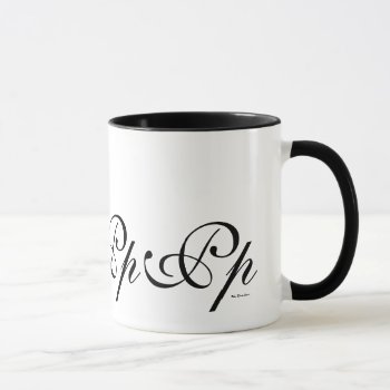 Elegant Monogram Initial P Coffee Mug by MonogramGalleryGifts at Zazzle