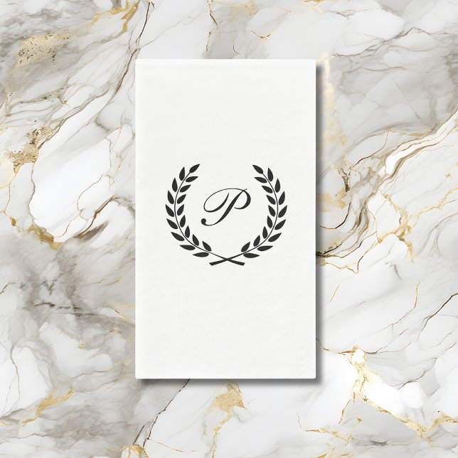 Elegant Monogram Initial  Paper Guest Towels (Creator Uploaded)