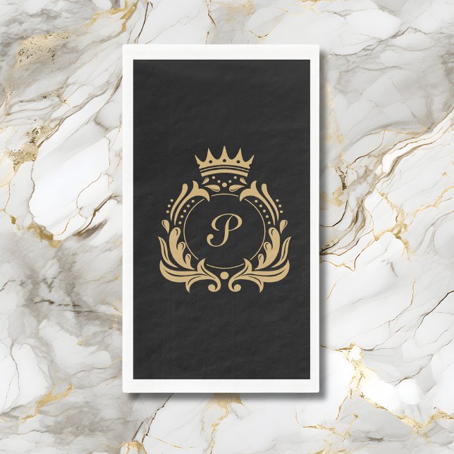 Elegant Monogram Initial  Paper Guest Towels (Creator Uploaded)