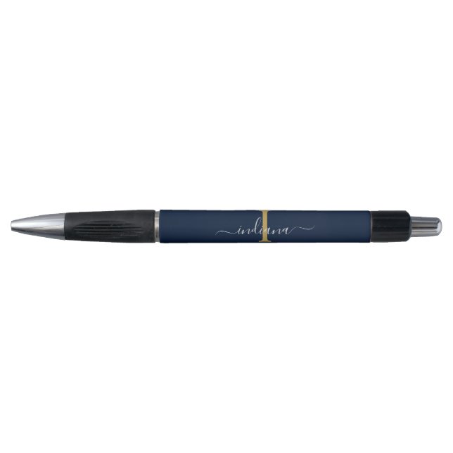 Elegant Monogram Initial Script Name Pen (Front)