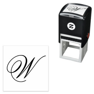 Elegant Monogram Initial Self inking Stamp