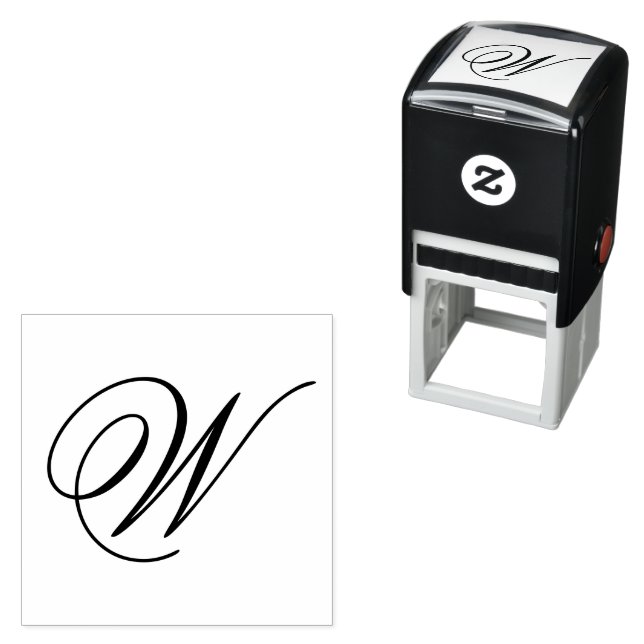 Elegant Monogram Initial Self inking Stamp (In Situ)