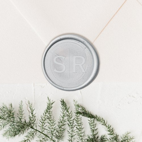 Elegant Monogram Initial Wax Seal Sticker